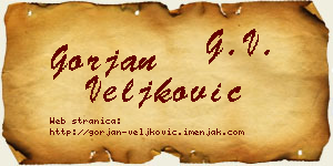 Gorjan Veljković vizit kartica